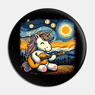 unicorn playing guitar Pin