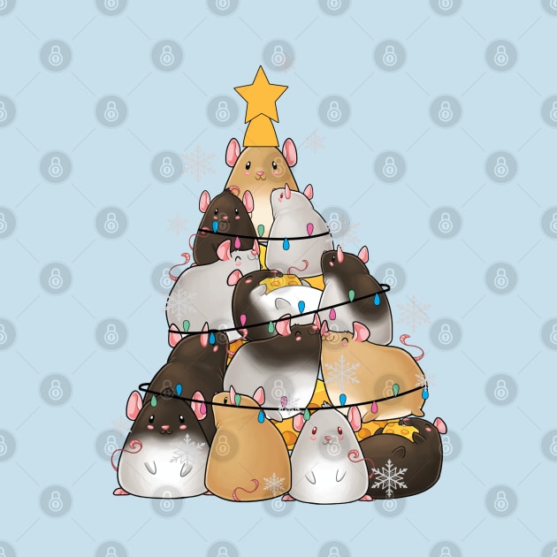 Cute Kawaii Rat Christmas Tree by BasicBeach