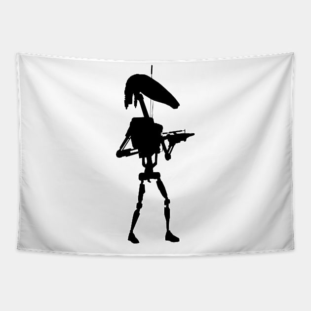 Droid Silhouette Tapestry by tabslabred