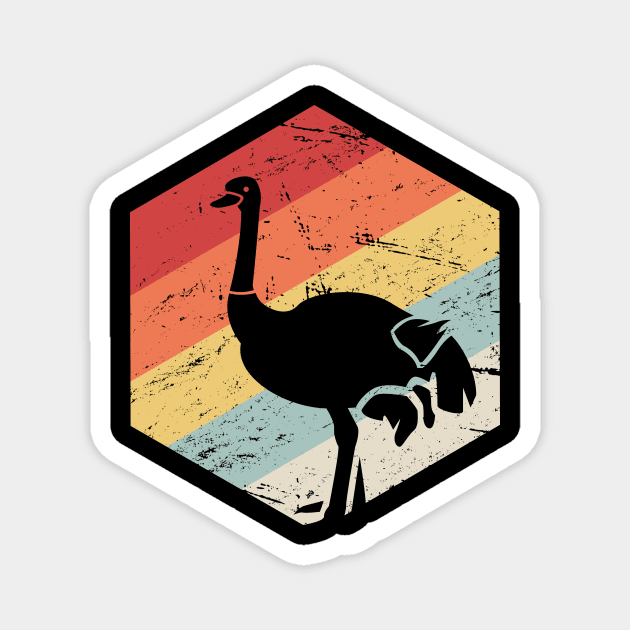 Retro Vintage Ostrich Icon Magnet by MeatMan