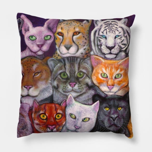 Kittens Pillow by Majenye