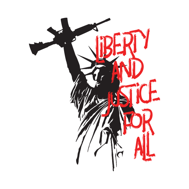 Pro Liberty and Justice For All Second Amendment 2A Lady Liberty With