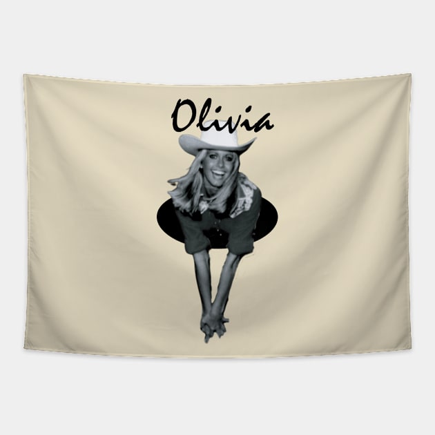 Olivia Newton-John / 80s Vintage Fan Design Tapestry by Trendsdk