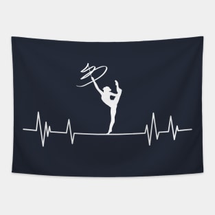 Gymnastics Heartbeat,Lifeline Gymnast Leap Tapestry