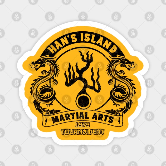 Han's Island Martial arts tournament Magnet by OniSide