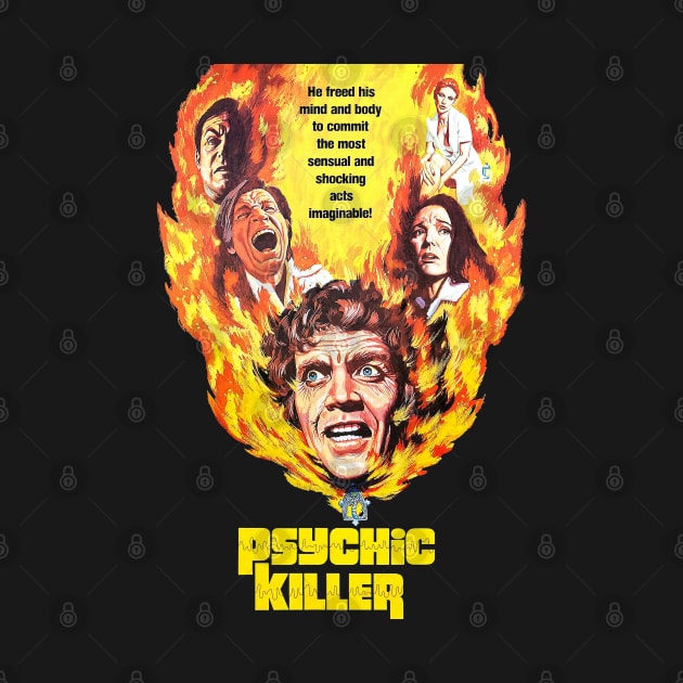 Psychic Killer Retro Cult Classic Horror Fan Art by darklordpug