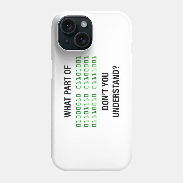 What part of binary don't you understand? Phone Case by MatthewJPool