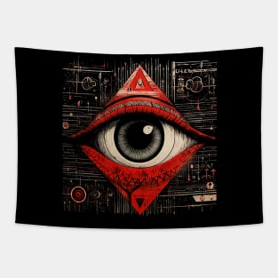 Mystic Gaze: Eye in a Rhombus T-Shirt Tapestry