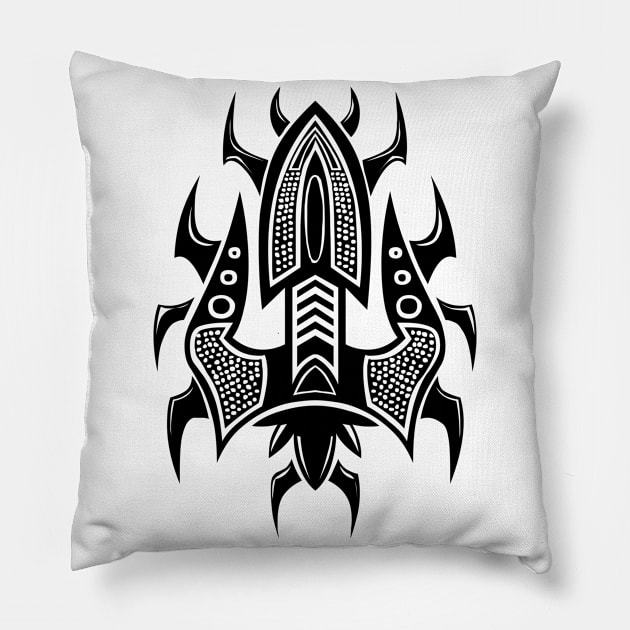 Tribal Tattoo Pillow by TheFatWizard