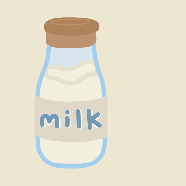 Cute Cartoon Milk Jar Bottle by Pikachomp