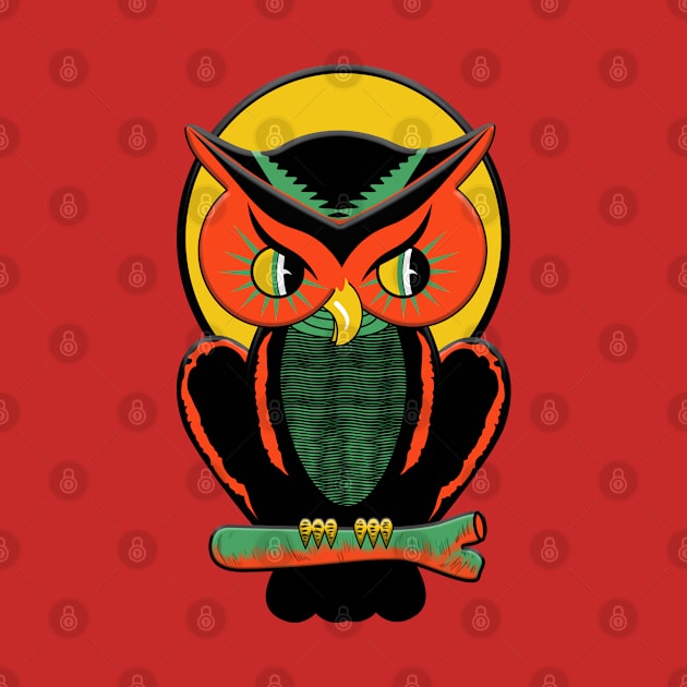 Have a Retro Happy Halloween Owl by Doc Multiverse Designs