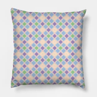 Checkers Pattern - Rainbow checkers pattern design Pillow