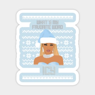 Icy Girl Christmas Holiday Season Saweetie Fan Art Magnet