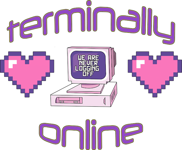 Terminally Online Kids T-Shirt by crashboomlove