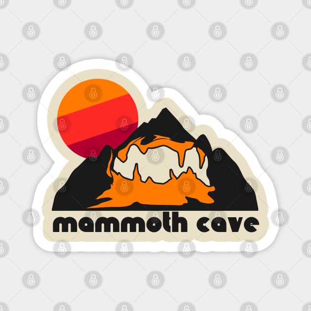Retro Mammoth Cave ))(( Tourist Souvenir National Park Design Magnet by darklordpug