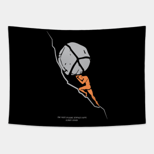 One must imagine sisyphus happy albert camus Tapestry