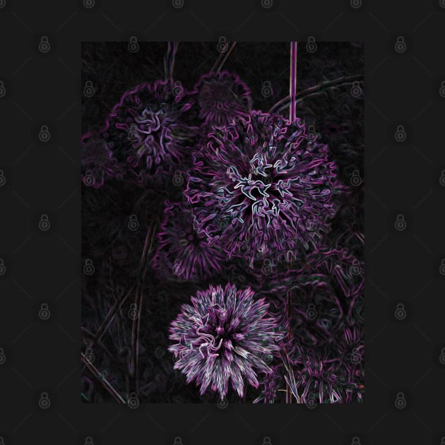 Abstract Purple Floral Design by SPACE ART & NATURE SHIRTS 