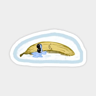 Lonely Crying Banana Lying Down You Hurt My Peelings Magnet