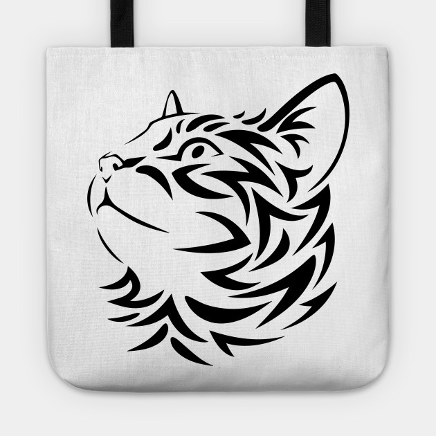 Tribal Cat Design Cat Tote Bag Teepublic Uk