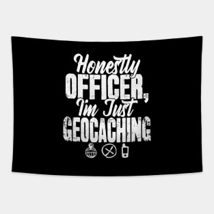 Honestly Officer I'm Just Geocaching Tapestry