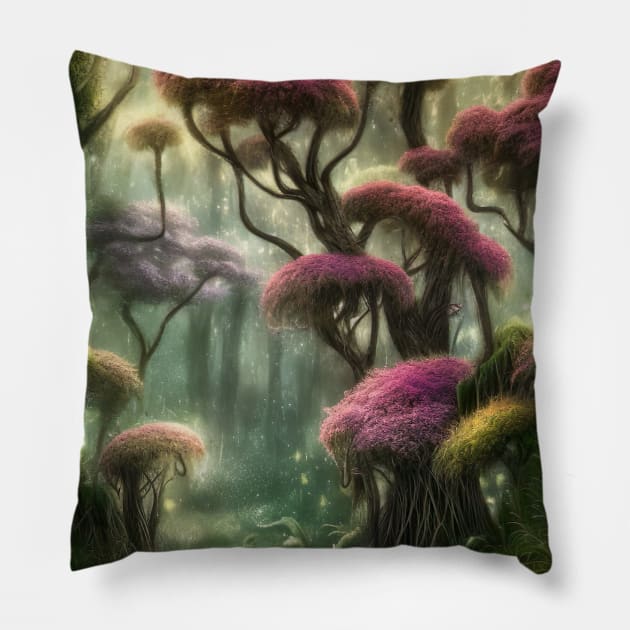 Magical forest Pillow by moonspirits