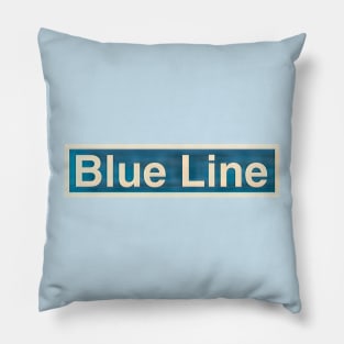 Blue Line Pillow