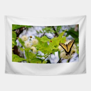 Butterfly On Buttonbush Tapestry