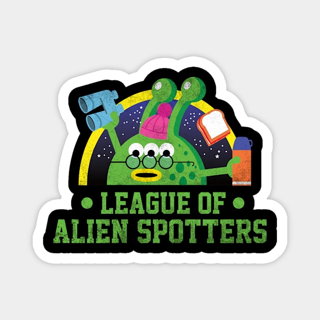 League of Alien Spotters Magnet by Nik Afia designs