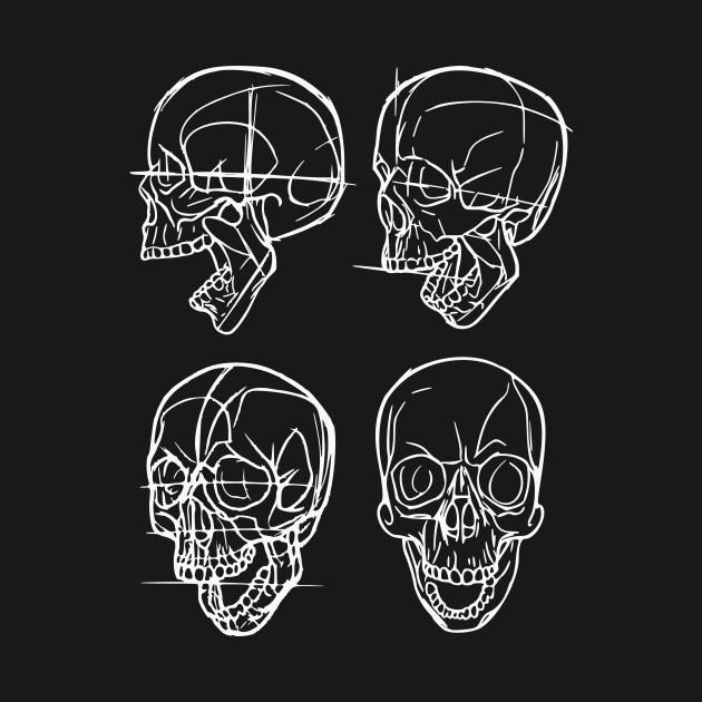 Skulls Drawing by valsymot