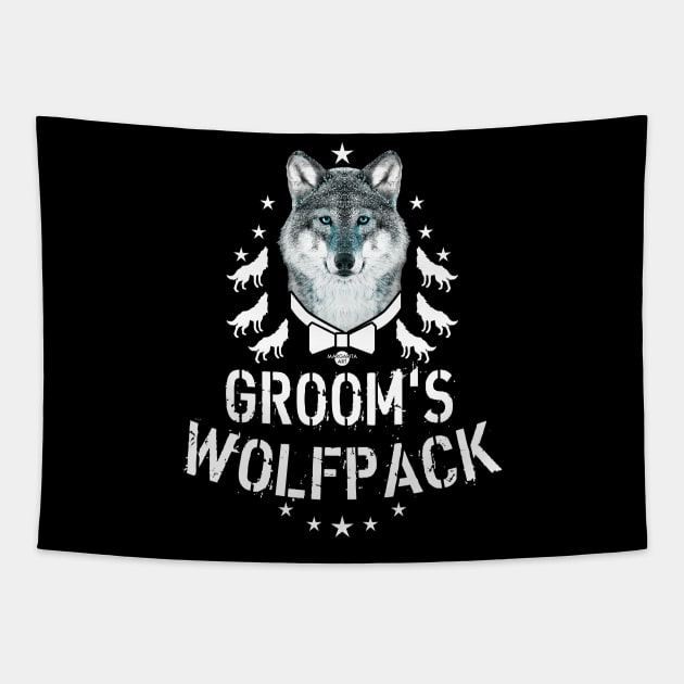 164 Wolf GROOM Wolfpack Beer Party Tapestry by Margarita7