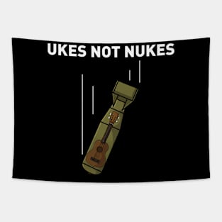 Ukes Not Nukes Tapestry
