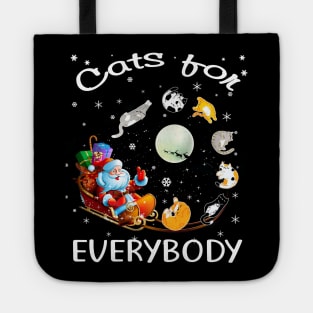 Cats For Everybody Christmas Cute Cat Lover Tote