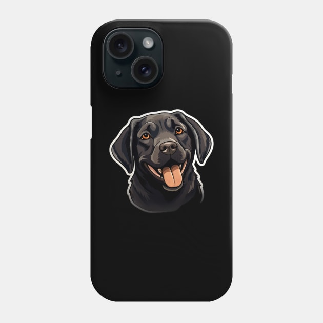 Cute Black Labrador Dog - Dogs Chocolate Labradors Phone Case by fromherotozero