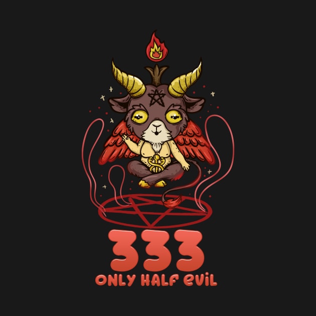 333 Half Evil - cute anime kawaii Baphomet T-Shirt by biNutz