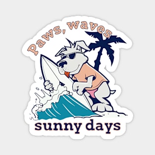 Dog surf 96011 Magnet