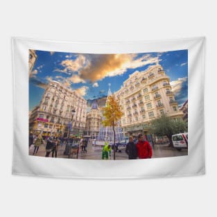 Madrid centre. calle de la montera. hotel senator gran via Tapestry