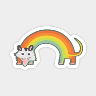 Rainbow Opossum Magnet