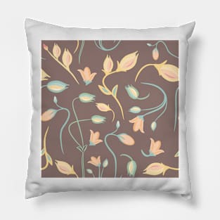 seamless summer tiny floral pattern Pillow