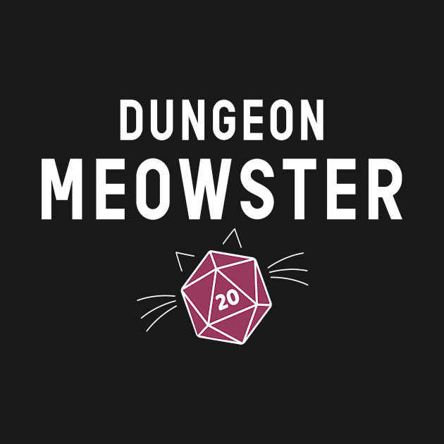 Dungeon Meowster Nerd Cat by MooonTees