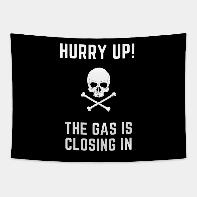 The gas is closing in..warzone Tapestry by MikeNotis
