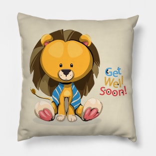 Get Well Soon Cute Lion Pillow