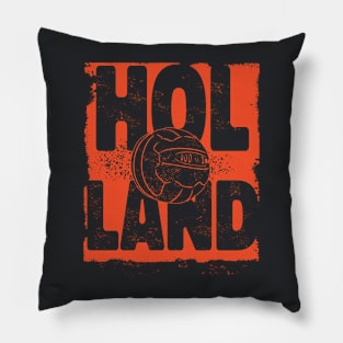 Vintage Holland Football Oranje Netherlands Pillow