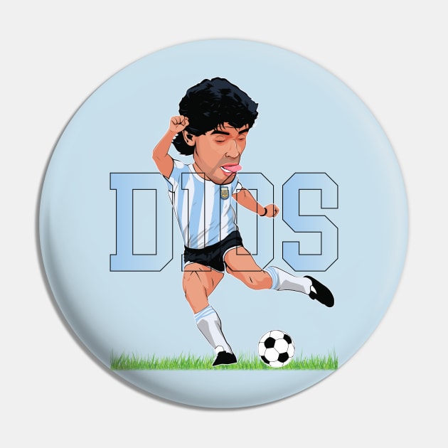 D10S Diego Maradona Pin by portraiteam