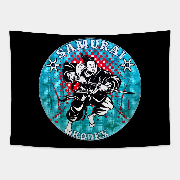 Samurai Bushido Tapestry by UMF - Fwo Faces Frog