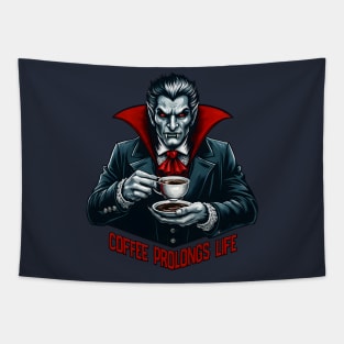 Coffee Prolongs Life-Vampire Tapestry