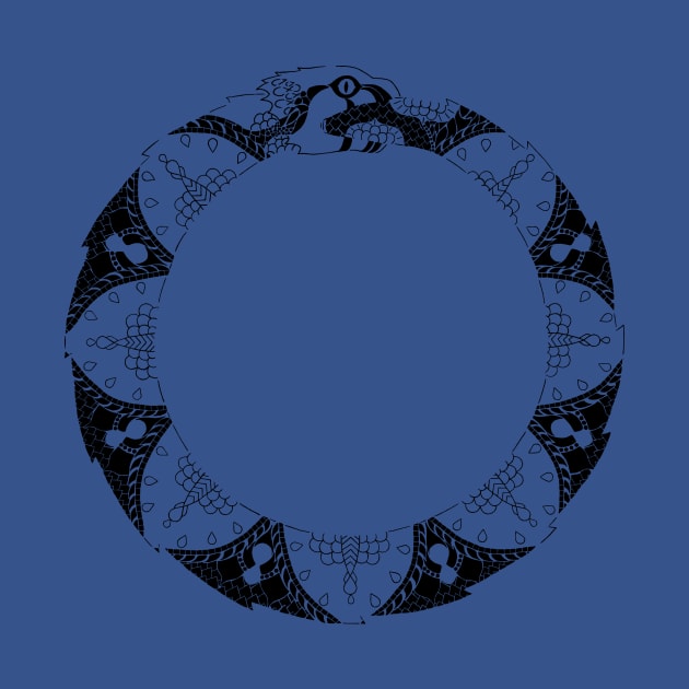 Ouroboros (black) [left corner] by Eile