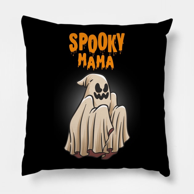 Halloween Spooky Mama Pillow by TeeStory