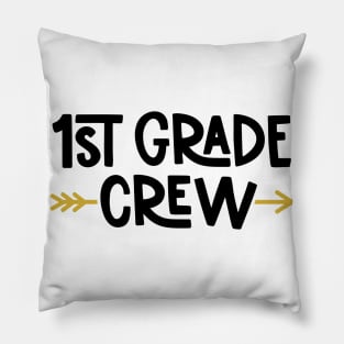 1st Grade Crew Funny Kids Back to School Pillow