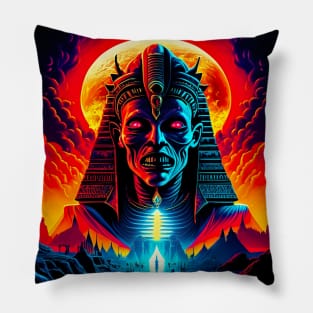 "Psychedelic Haunts: Unique and Colorful Halloween Horrors" Pillow