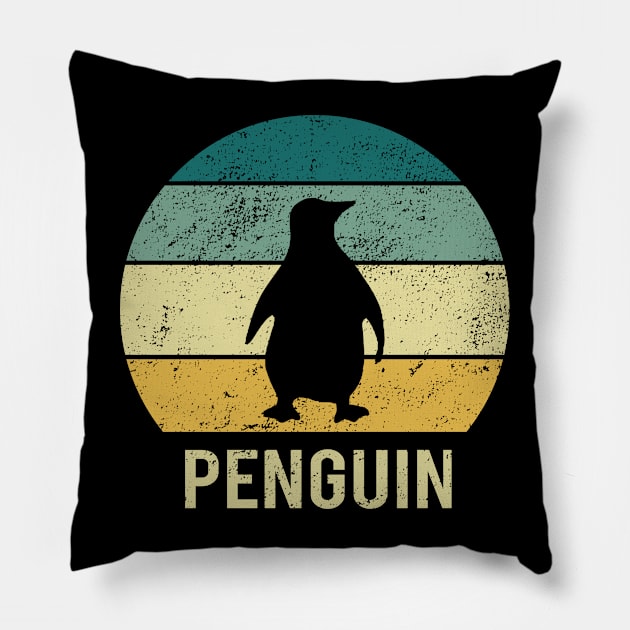 Penguin At Sunset A Gift For Penguins Lovers Pillow by MerchAndrey